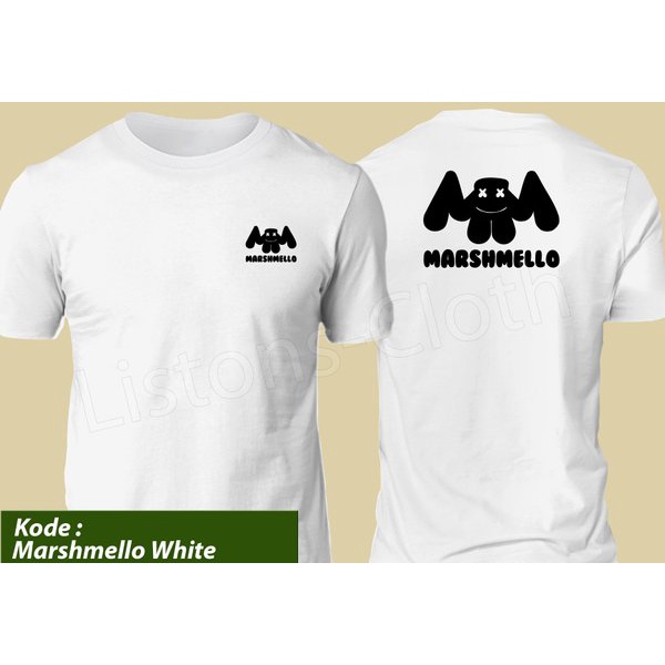 DI JUAL KAOS DJ MARSHMELLO WHITE DWP 2017 EDM RAVE PARTY BAJU DISTRO