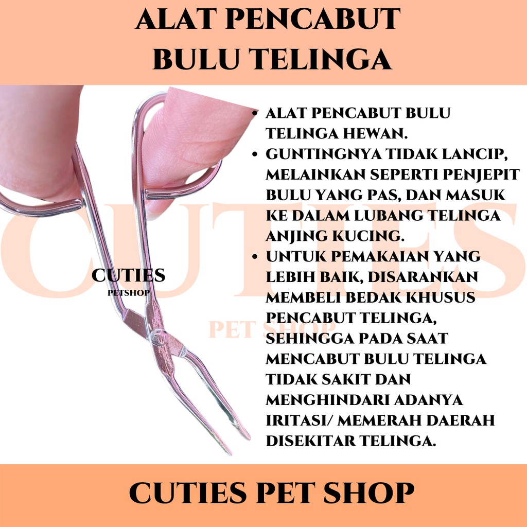 Gunting Pencabut Bulu Telinga Anjing / Ear Plugger / Bukan Gunting Rambut Anjing