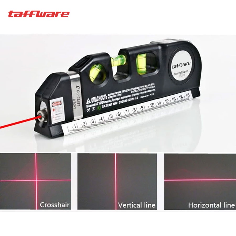 

Taffware LEVELPRO3 Penggaris Laser 250CM + Waterpass Meteran Laser Vertikal Horizontal Infrared Digital