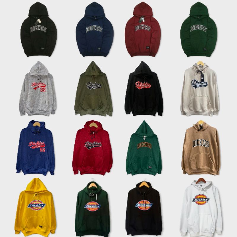 HOODIE DICKIES HITAM PUTIH ABU HIJAU NAVY MERAH CREAM COKLAT KUNING MAROON