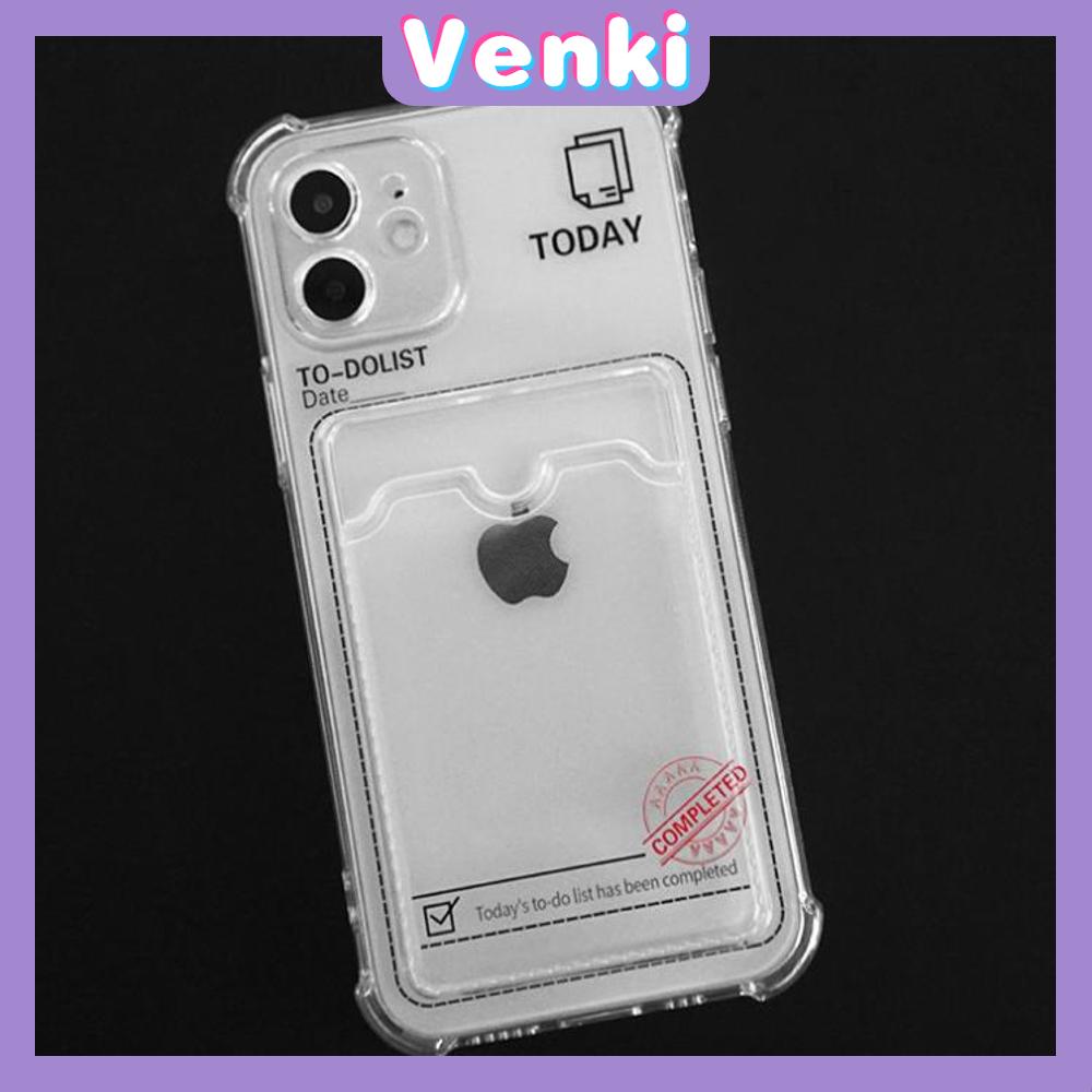 Soft Case Silikon Transparan Holder Kartu / Foto / Kamera Shockproof Untuk iPhone 13pro Max / 12pro / 11 / 7plus