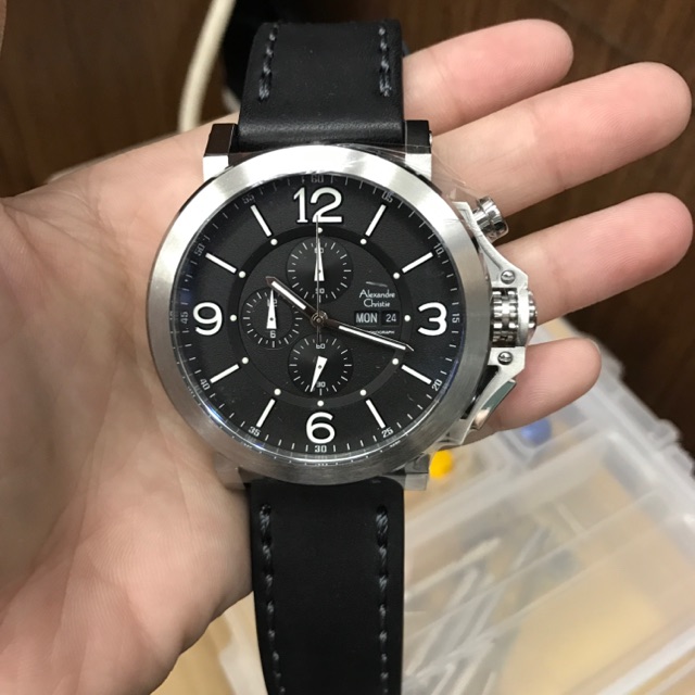 Jam Tangan Pria/Cowok Alexandre Christie AC 6281 Silver Black.Original Garansi Resmi 1 Tahun