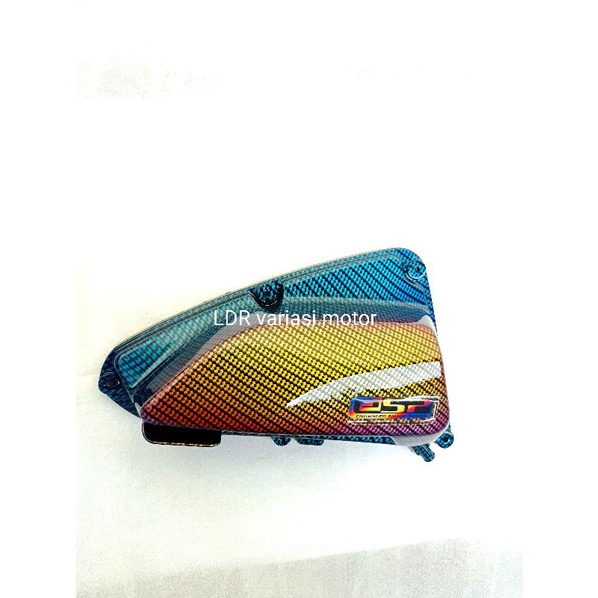 Cover/Tutup filter Beat deluxe street Genio Scoopy 2020_2021_2022 carbon twotone