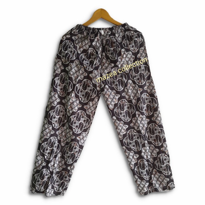 TERMURAH- Celana Panjang Batik Jogja Pria & Wanita Bahan Rayon Prima - Motif D