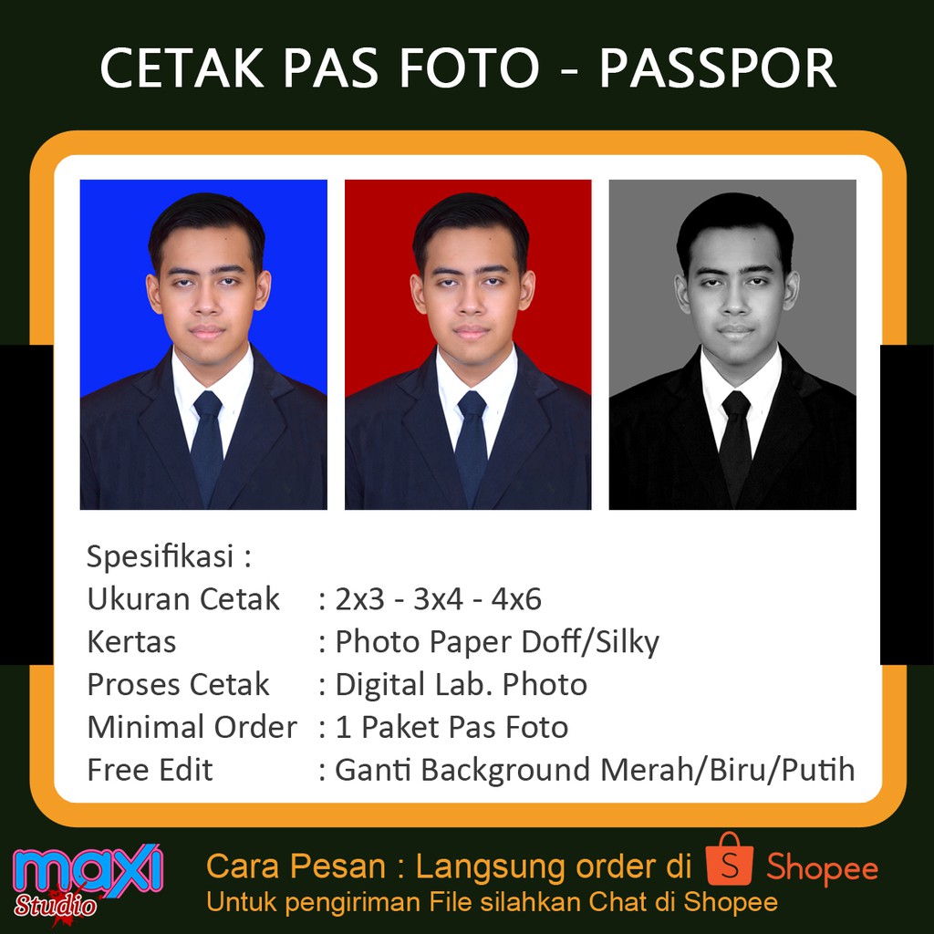 Cetak Pas Foto DOF Kulit Jeruk, Cetak Foto Lab 2R - 10RS