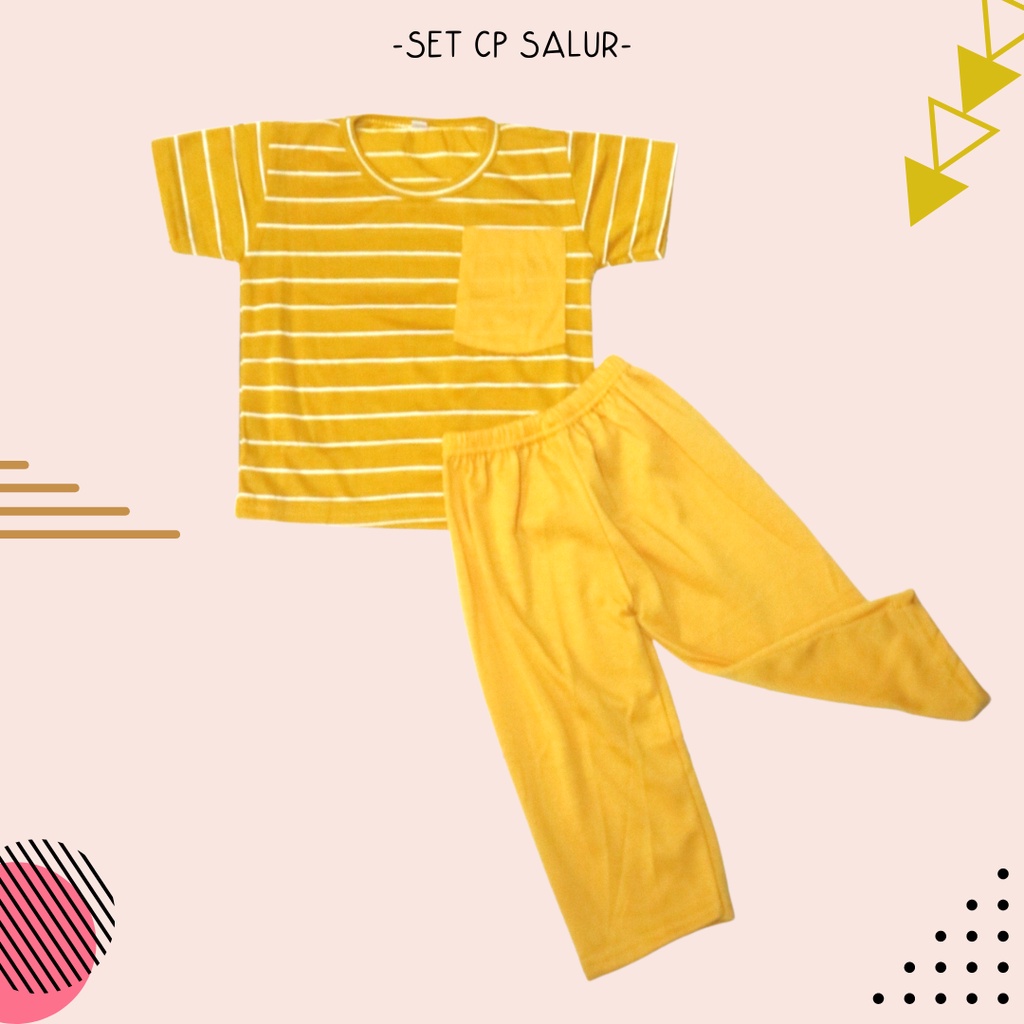 BabynKids - SETELAN POCKET KAOS + CELANA PANJANG MOTIF SALUR