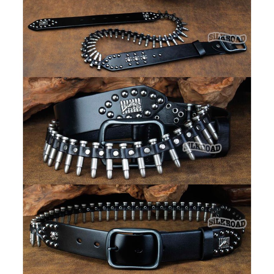 ikat pinggang ban kulit bullet unik leather belt peluru