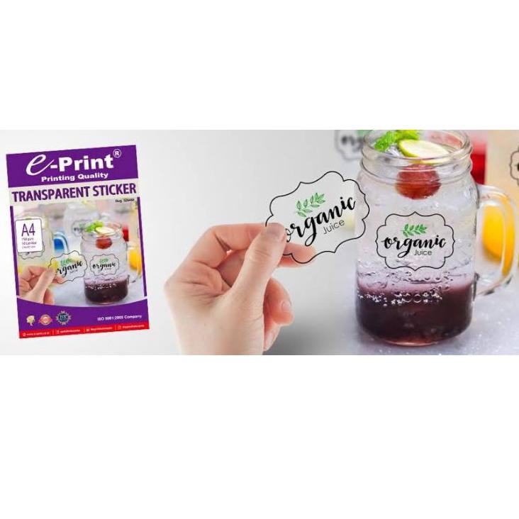 

Bayar Di Tempat GMB Eprint Sticker / Stiker Transparan A4 150 gsm isi 10 Lembar 97 Kirim Langsung-