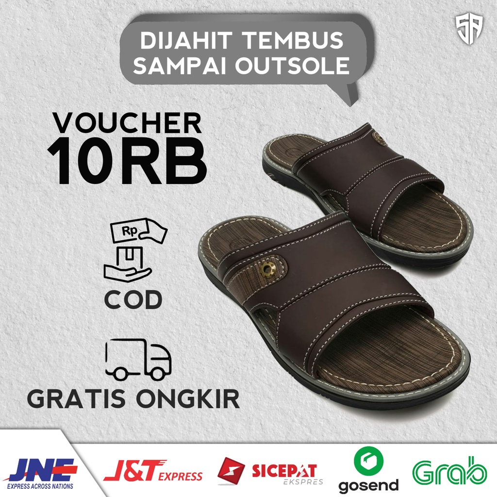 Sandal Sendal Kulit Pria Casual Terbaru Uranus Sandal Sendal Sedal Sadal Pria Kulit Kekinian