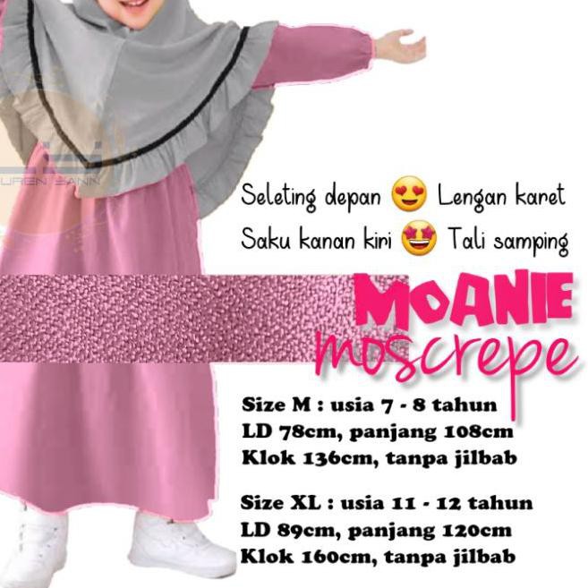 ● LY ELYE FASHION - MOANA MOSCREPE MOSLEM FAMILY COUPLE SARIMBIT IBU ANAK BUSUI COMO CREPE SYARI BAS