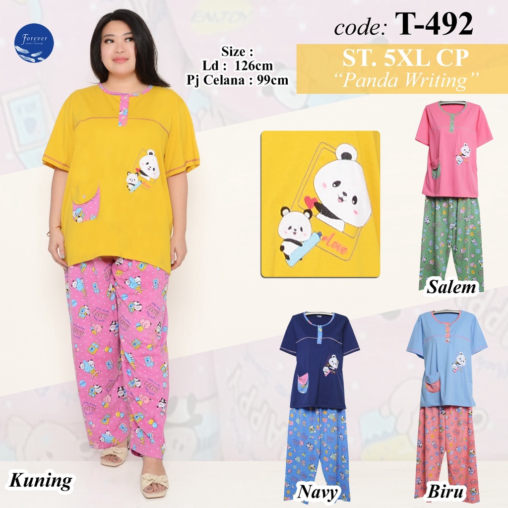 Setelan Celana Panjang Babydoll Baju Tidur Jumbo Piyama Jumbo 5XL FOREVER SWEET