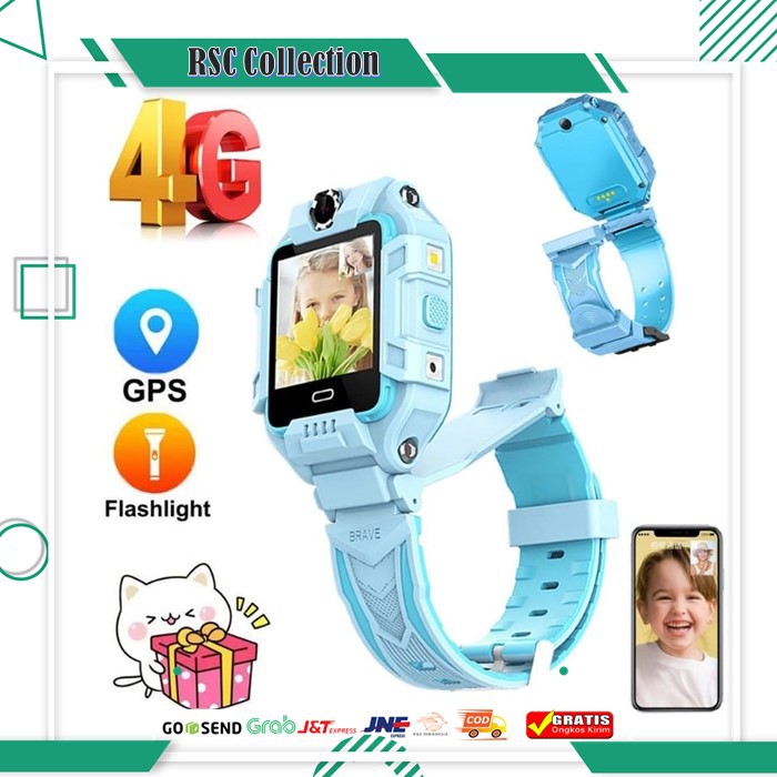 Smartwatch anak anti air Jam Anak Anak Dual Camera 4G Frozen Series Flip Camera Terbaik