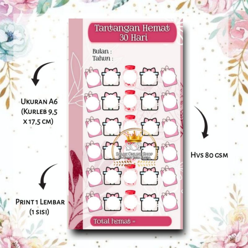 

Tantangan hemat 30 hari|Kertas Binder A6-6ring