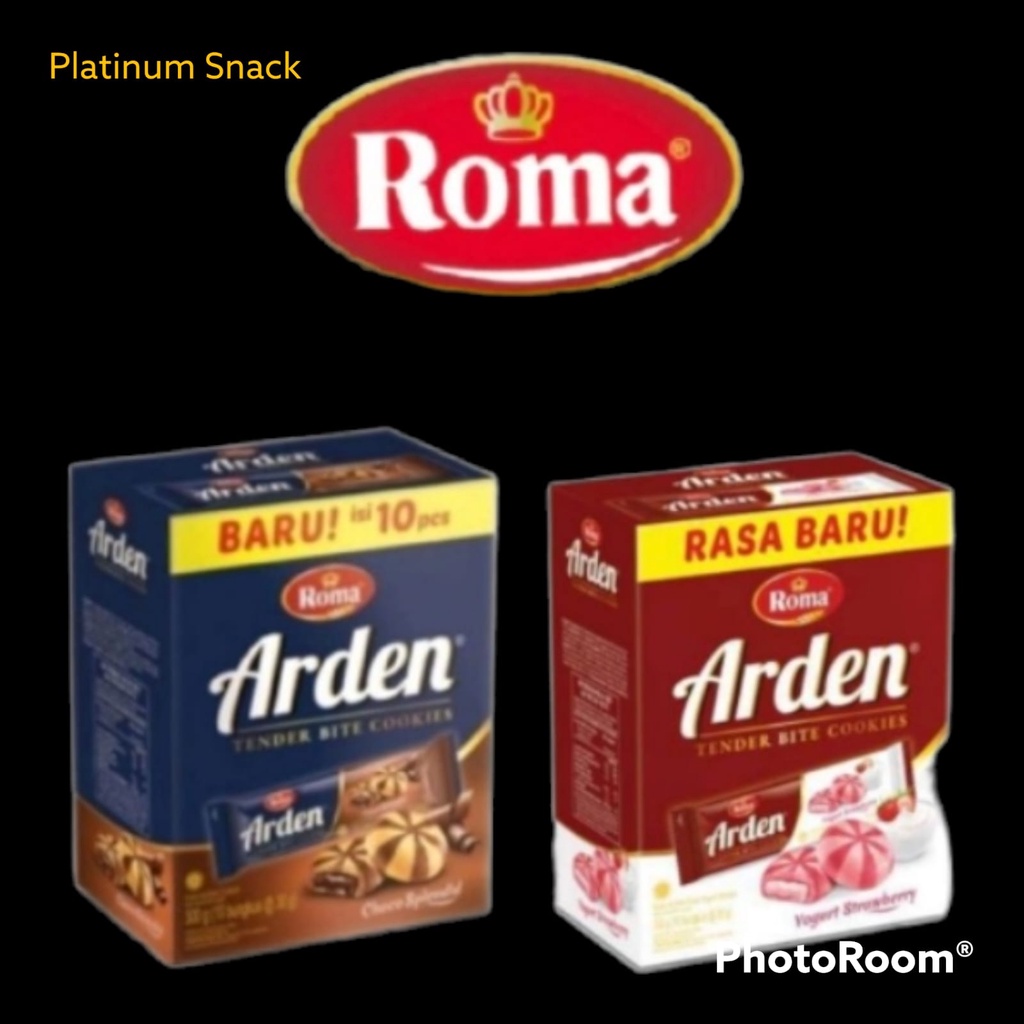 Roma Arden Cookies Choco Splendid, Arden Yogurt Strawberry NEW Box 300 gr (10 bks @ 30 gr)