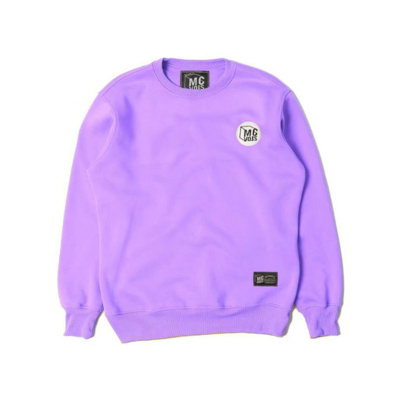 Sweater Crewneck Mcvois Polos Lavennder Premium Distro