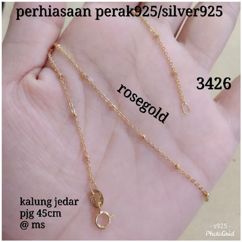 KALUNG JEDAR ROSEGOLD 3426 PERAK ASLI S925