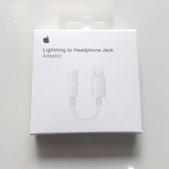 Termurah Lightning Iphone To Headphone Jack Adapter Headset 3.5Mm Garansi