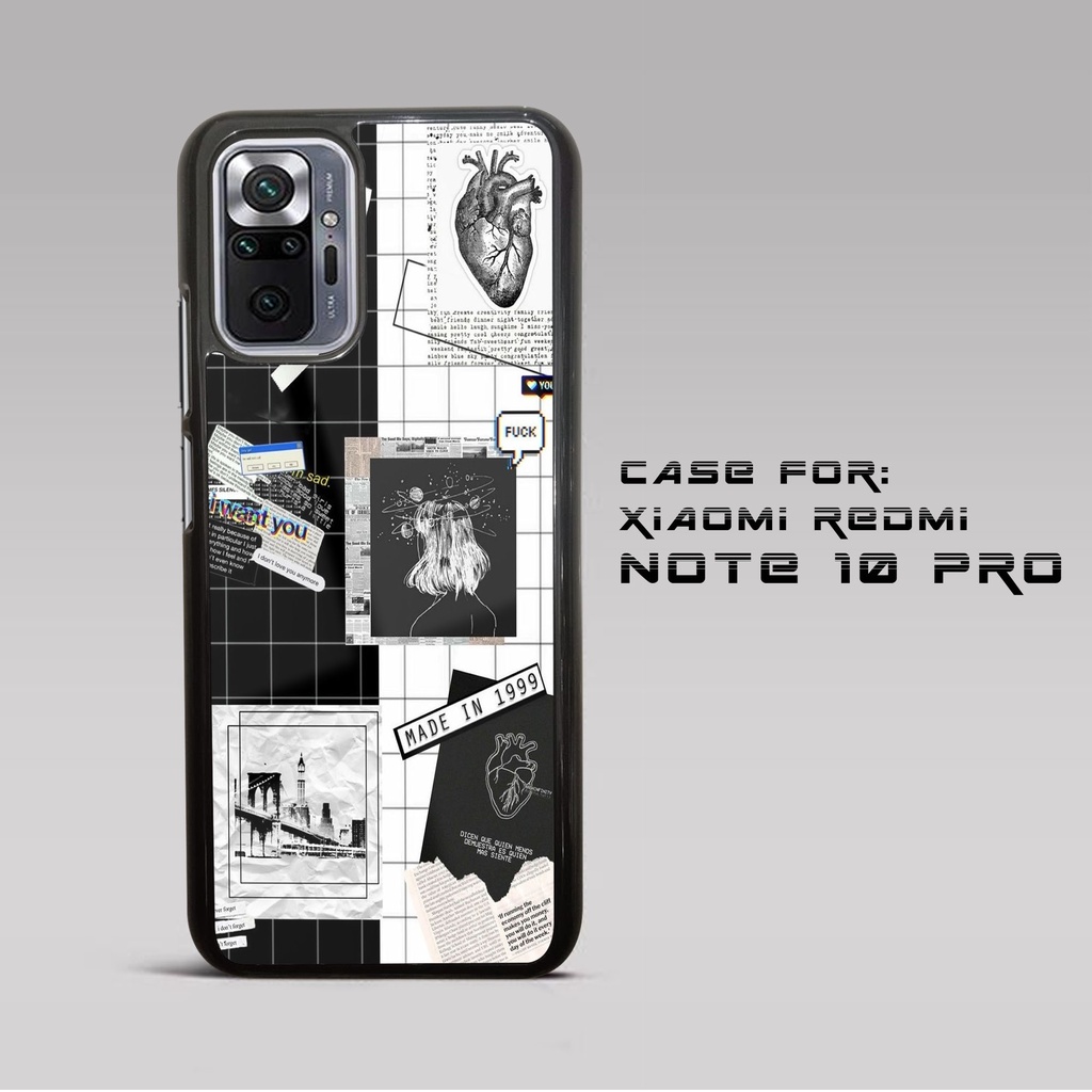 Case Redmi Note 10 Pro  - Fashion Case Motif BLACK AESTHETIC - Casing Redmi Note 10 Pro - Case hp Redmi Note 10 Pro - Pelindung hp - Case Handphone - Kesing hp - Hardcase - Softcase - Hardcase Glossy - Silikon