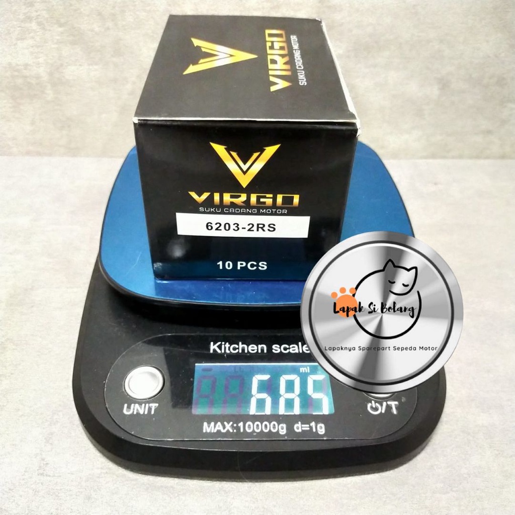 LAHER 6203-2RS MURAH (HARGA UNTUK PER BOX ISI 10 PCS) BEARING 6203-2RS BANTALAN RODA 6203-2RS