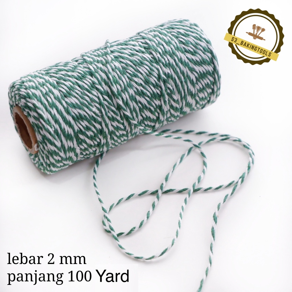 

Tali souvenir hampers hijau putih 100 yard