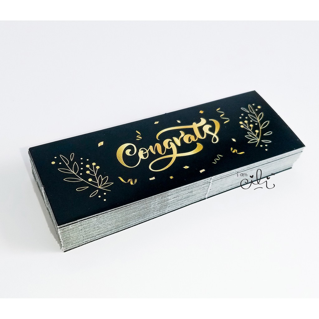 

(SN025) Stiker MINI Congrats hitam