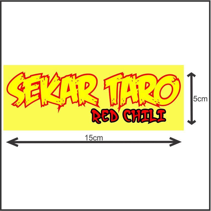 

sticker stiker truk truck sekar taro red chili