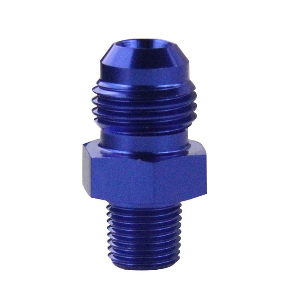 Lanfy Adaptor Lurus Aluminium Fast Flow AN6 AN8 AN4 1per8 NPT fitting Selang Otomatis Biru