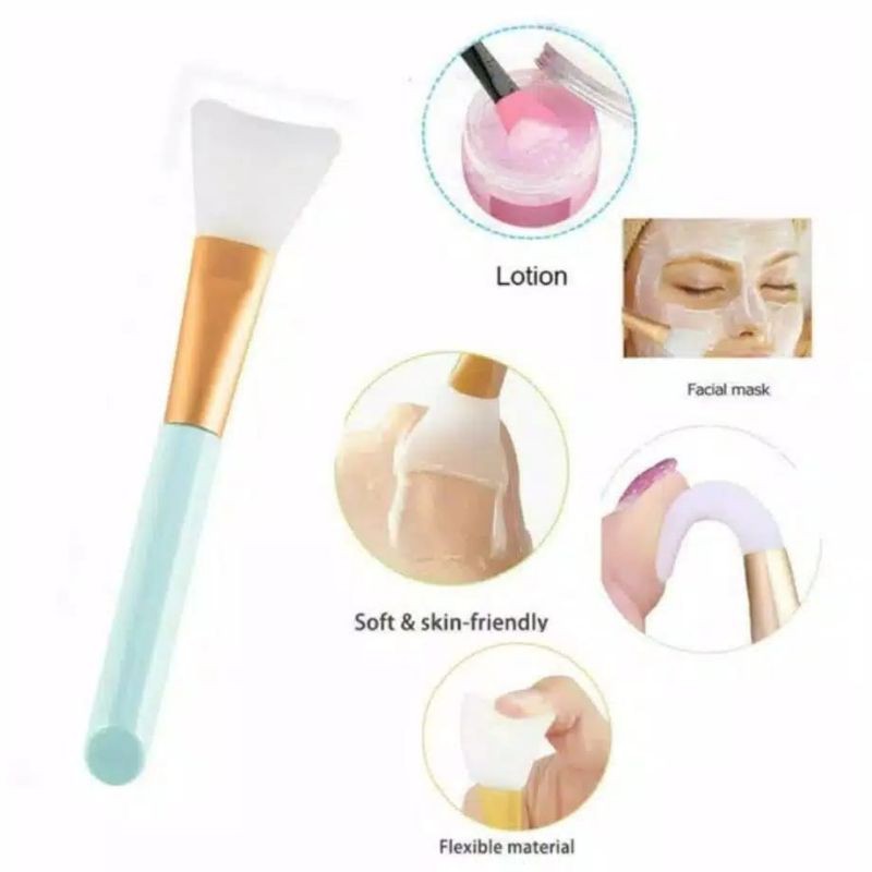 Kuas Masker Silikon Bening Silicone Transparan Make Up Brush