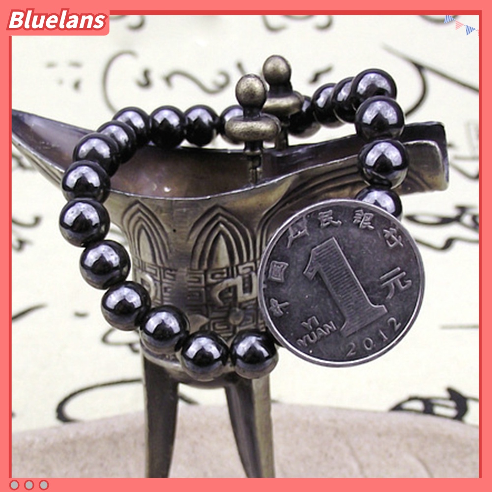 Bluelans Black Round Magnetic Stone Bracelet Fashion Unisex Health Care Bangle Jewelry