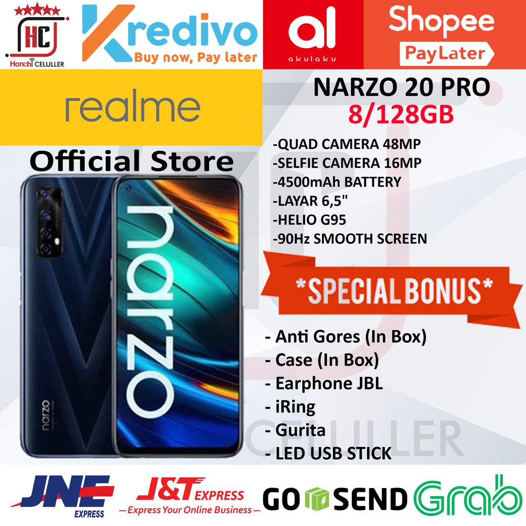 REALME NARZO 20 PRO 8/128GB GARANSI RESMI REALME INDONESIA ORIGINAL FULL BONUS