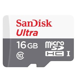 ULTRA16 | MICRO SD SANDISK ULTRA 16 GB 80 MBPS CLASS 10 ORIGINAL RESMI