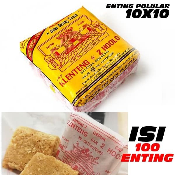 

enting enting gepuk 10x10 salatiga cap klenteng 2 hoolo isi 100pcs