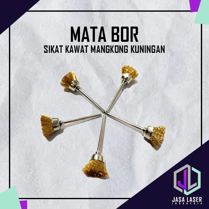 Mata Bor Sikat Kawat Mangkok Kuningan/Sikat Kawat Mangkok Kasar