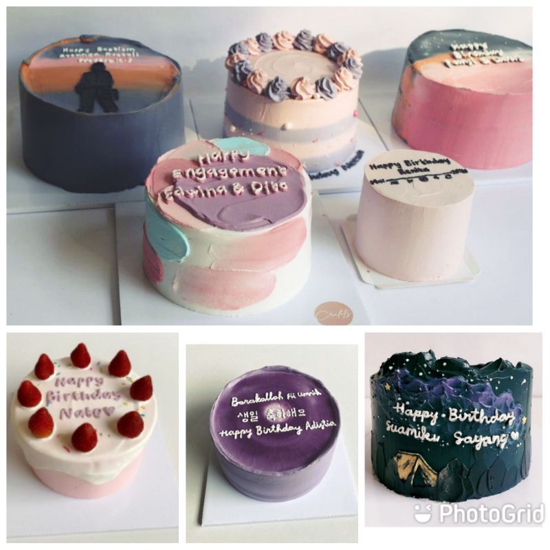 

korean birthday custome cake