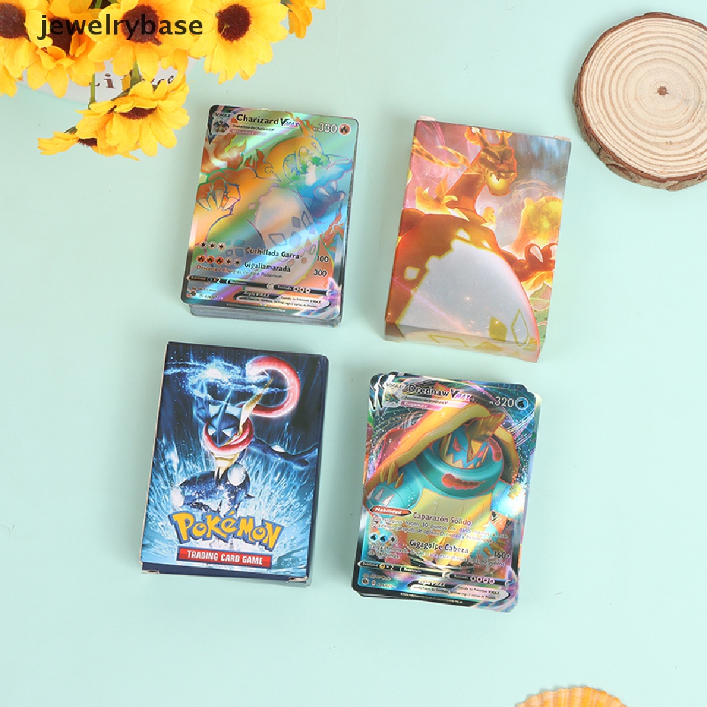 (jewelrybase) Mainan Kartu Pokemon Holografik Warna Pelangi Untuk Anak