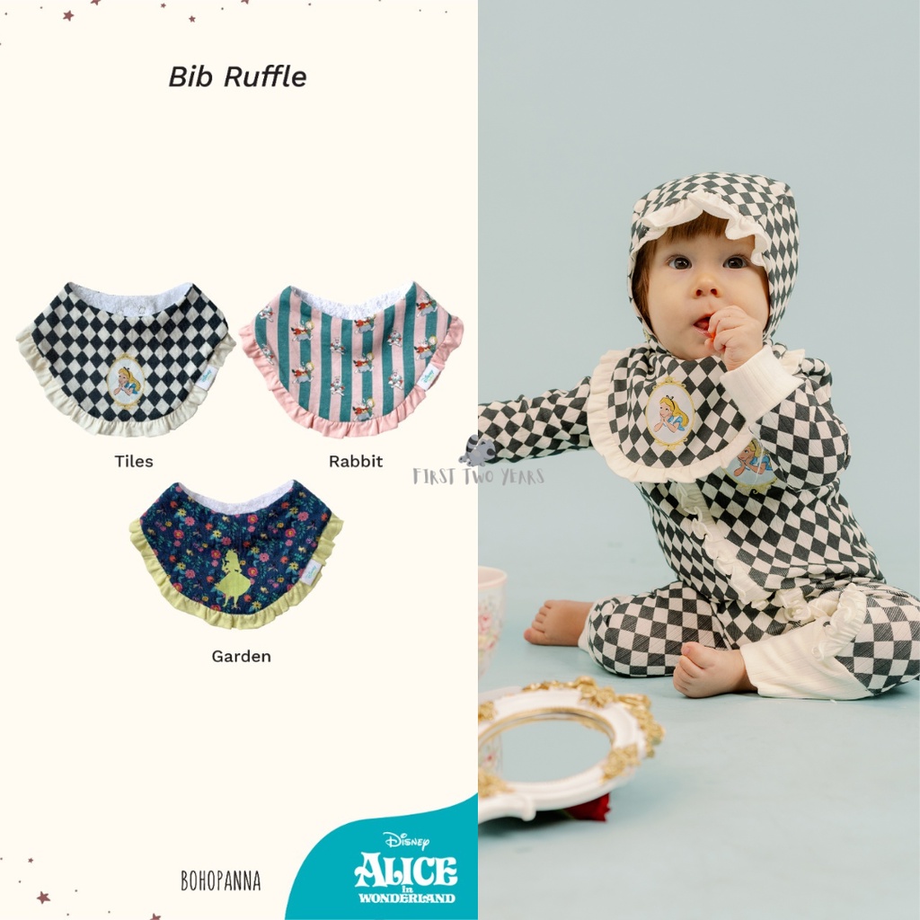 Bohopanna - Bib &amp; Bib Ruffle Disney Series / Celemek Makan Bayi