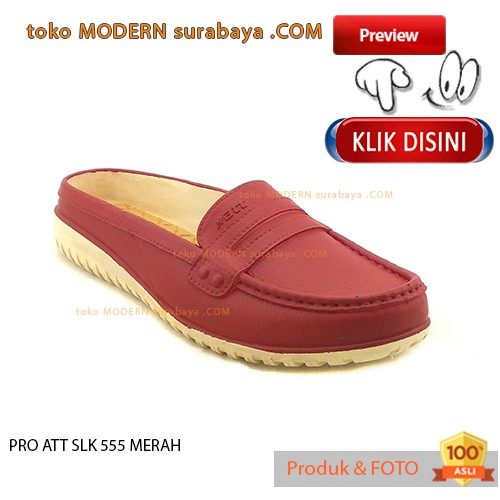 PRO ATT SLK 555 MERAH sepatu wanita sepatu slip on karet