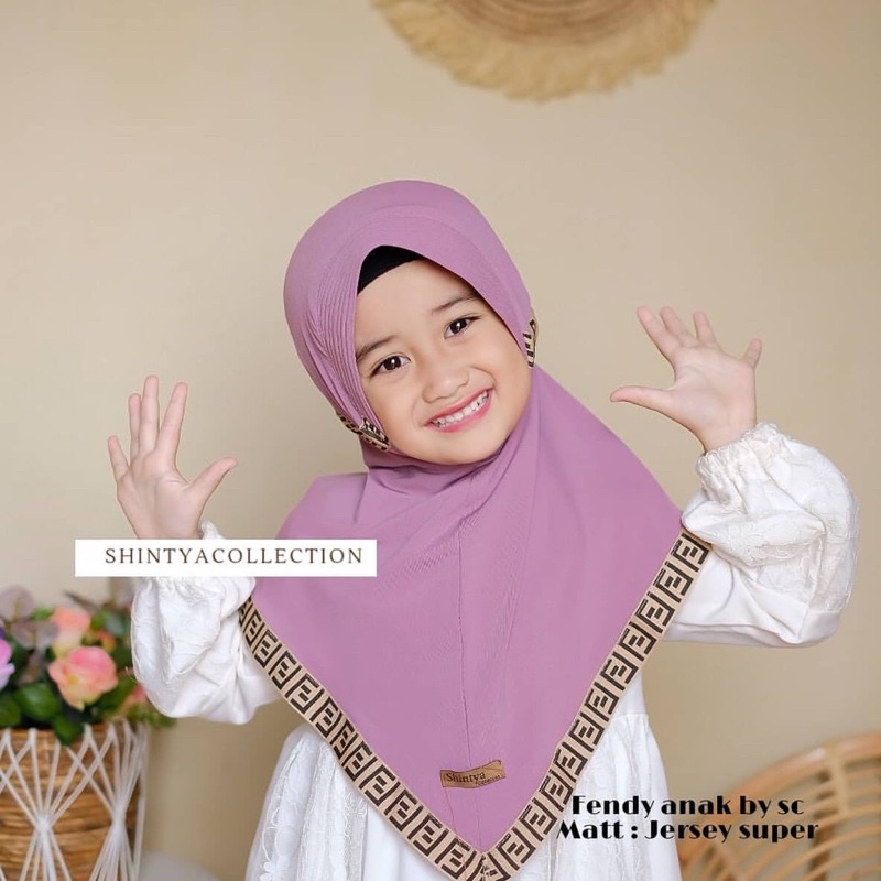 Jilbab Anak Serut Fendi / Hijab Anak FF