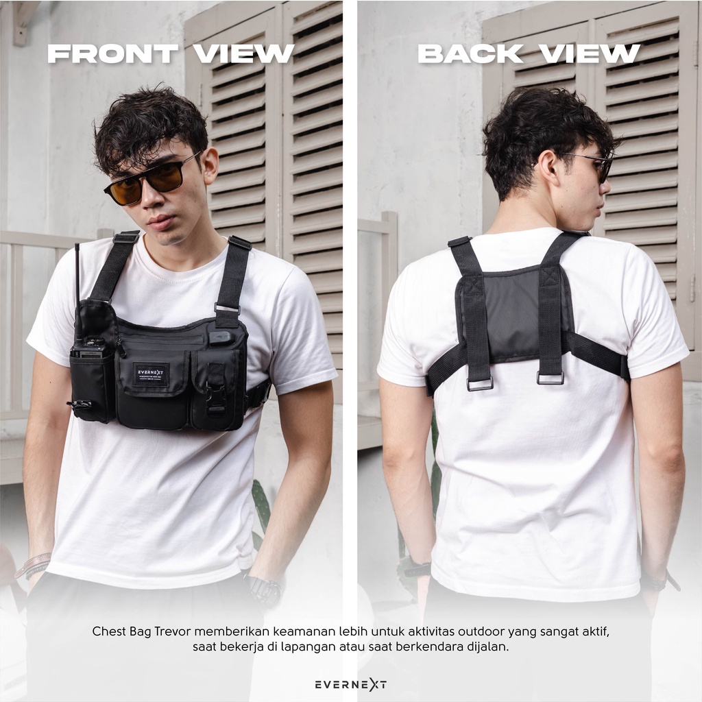 Terlariis!!!Chest Bag Rig Tas Dada Multifungsi Biker Motor Waterproof Waist Bag Tas Dada Chest Bag Chest Rig Bag Multifungsi Murah Tas Dada tas bahu pria chestbag tactiical pria tas pelindung dada bikers sepeda  pria kualitas ori anti air