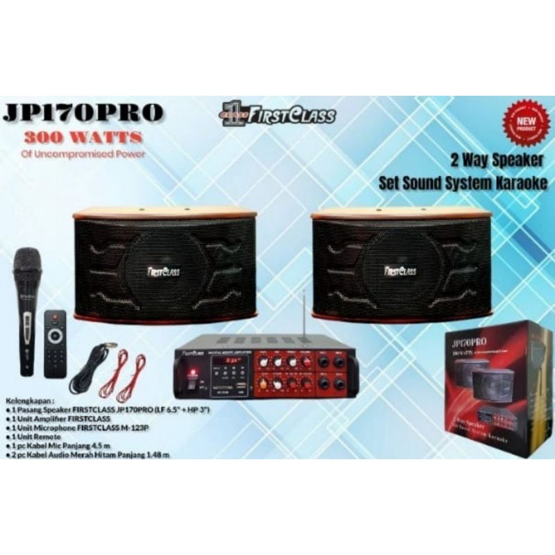 paket karoke jp170 pro 6,5 inch bluetooth usb