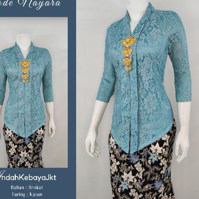 ✭ Kebaya Brokat Kartini Modern Murah Grosir Bonus Furing Lapis Katun ◄