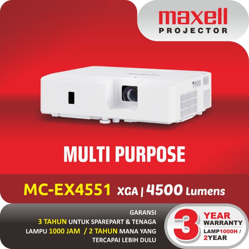 MAXELL MC-EX4551E 4500 LUMENS XGA PROJECTOR