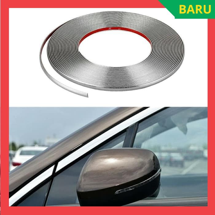 List Chrome Silver List Jendela Pintu Mobil List Molding 6mm