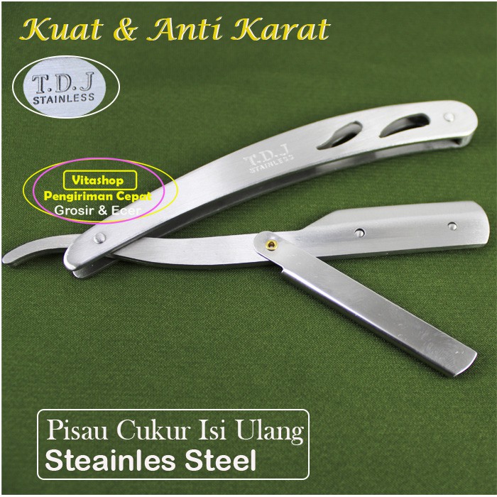 pisau cukur steanless stell TDJ pisau cukuran kumis manual