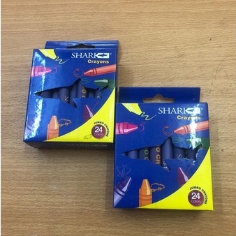 

Shark wax crayon krayon lilin 12 24 warna