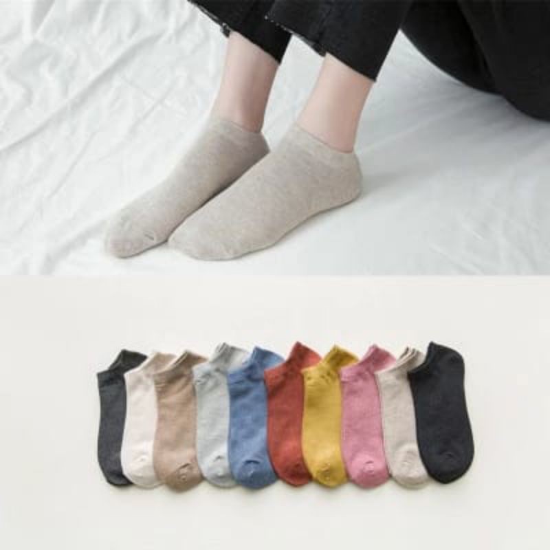KAOS KAKI PENDEK MATAKAKI POLOS PRIA WANITA REMAJA MURAH / ANGKLE SOCKS UNISEX-7