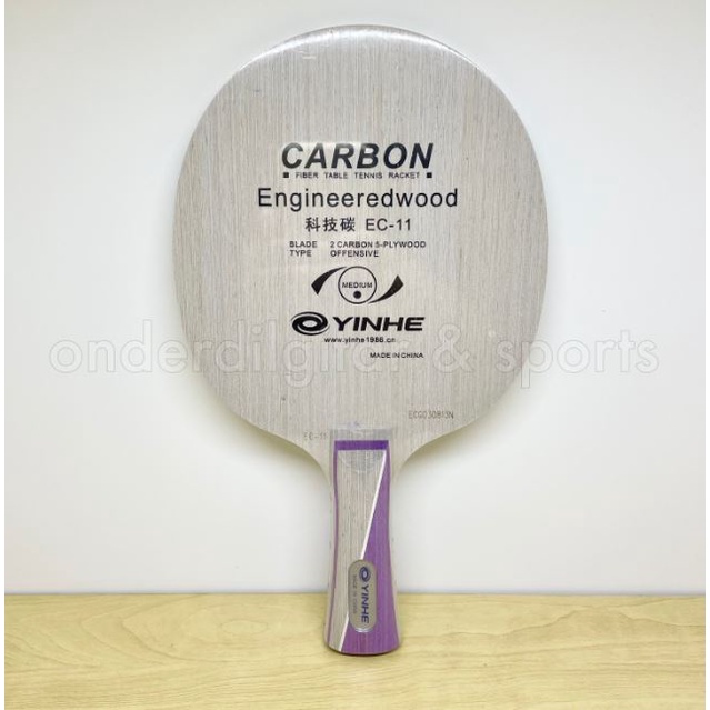 Yinhe EC11 Carbon Fiber Flared - Kayu Bat Bet Blade Pingpong Tenis Meja Engineeredwood