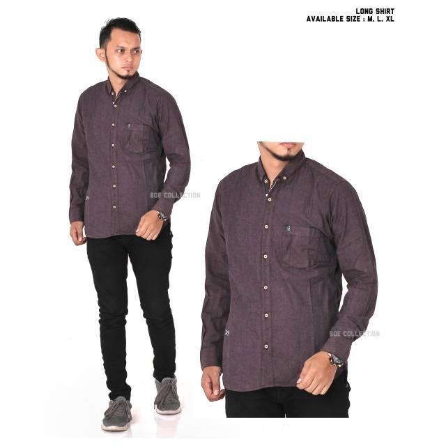 Kemeja pria oxford pigment panjang | bagjashop95