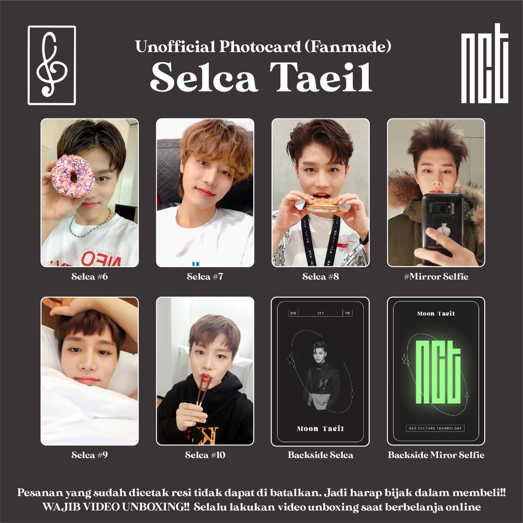 [SELCA NCT] PHOTOCARD TAEIL MIRROR SELFIE FANMADE