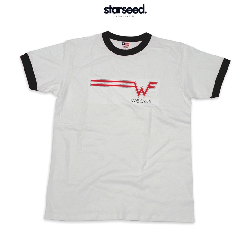 WEEZER - LOGO FONT / RINGER T-SHIRT